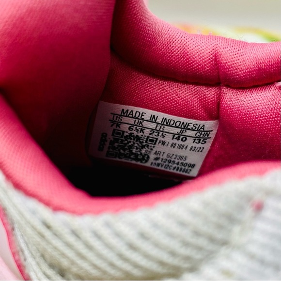 Adidas Pink, Purple & White Little Girl Sneakers Althletic Shoes size 7 - Picture 8 of 10